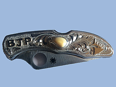 elk ivory silver knife